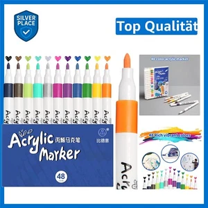 Acrylstifte 48 Farben für Steine Bemalen - Acrylfarben Stifte Set für - Bild 1 von 11