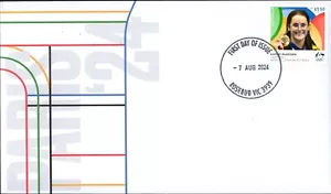 Ganadora de la medalla de oro olímpica de Australia París 2024 Kaylee McKeown 10 $1,50 FDC - Imagen 1 de 1