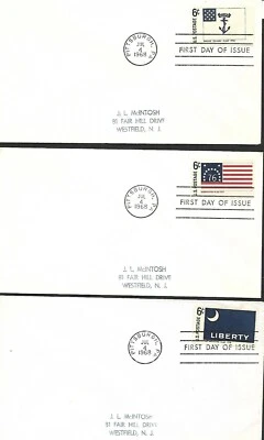 USA 1968 10 FIRST DAY COVERS HISTORIC FLAG SERIES - Image 1 of 4