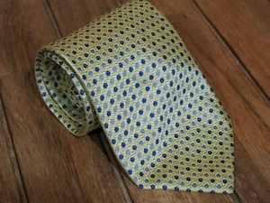 Ede & Ravenscroft Savile Row Regal gelbe und blaue Seidenkrawatte England - Bild 1 von 3