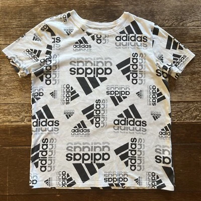 Camiseta Adidas con logotipo para niños | blanca/negra, talla L Foto 1 de 4