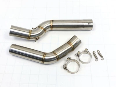 Sistema de escape de motocicleta conector tubo de enlace medio para Honda CBR1000RR 2004-2007 Foto 1 de 4