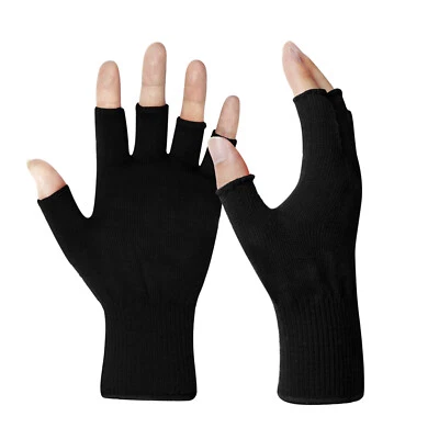Guantes delineadores tejidos de lana merino EvridWear hombres mujeres dedos/sin dedos/pantalla táctil Foto 1 de 4