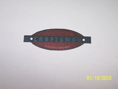 Caja de herramientas Sears Craftsman, calcomanía de etiqueta de identificación de aluminio para maquinaria Foto 1 de 2
