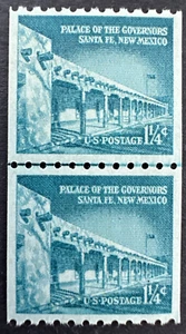 US Sc# 1054A Coil Line Pair MNH Palace Governers Sante Fe New Mexico - Bild 1 von 2