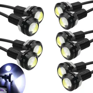 10 x Eagle Eye LED Lights Car DRL Daytime White Fog Light Reverse Bulbs 18mm 12V - Picture 1 of 12