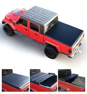 5FT Tri-Fold Tonneau Cover Truck Bed For 2020-2024 Jeep Gladiator JT Waterproof - Bild 1 von 7