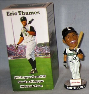 Eric Thames Mini Bobblehead 2008 - LaCrosse Loggers - Imagen 1 de 4