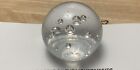 2007 Clear Glass Bubble Paperweight-Signed-Rare