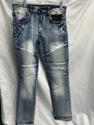 Akademiks Boys Jeans Blue Acid Wash Straight Leg Size 14 - Image 1 of 4