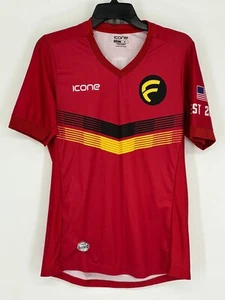 Icone ADF Red Black Yellow White Short Sleeve T-Shirt Men's Size Small - Picture 1 of 11