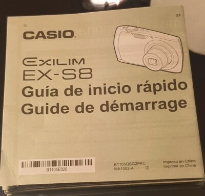 GUÍA DE INICIO RÁPIDO CASIO EXILIM EX-S8 IDIOMA ESPAÑOL Y FRANCÉS SOLO USADO  Foto 1 de 3