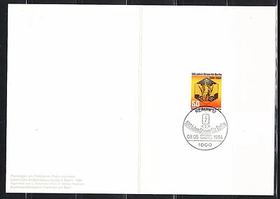 德国柏林 1984 折叠卡 Mi 720 Sc 9N492 电力百年纪念 — 第 1/2 张图片