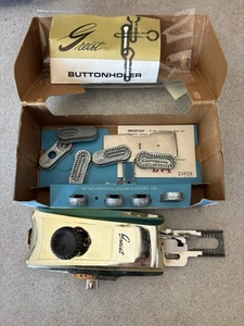 Accesorio automático de puntada de ojal Greist vintage #1 con instrucciones, caja - Imagen 1 de 9