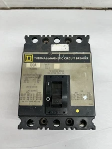 Square D FAL32100 Bolt-on Circuit Breaker 100A, 240V, 3 Pole, 3 Phase - Picture 1 of 10