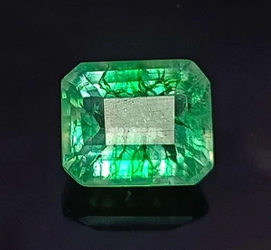 Esmeralda verde colombiana certificada de 10 quilates - 14x9 mm - gemas brillantes naturales 5ASS - Imagen 1 de 12