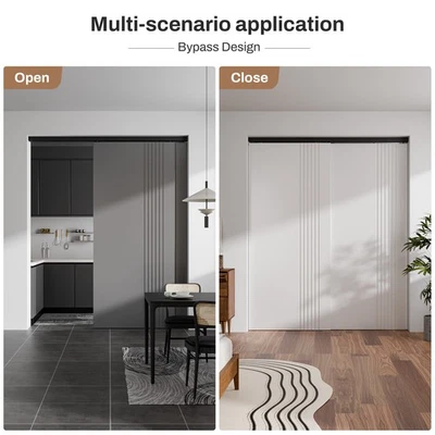 Комплект фурнитуры CCJH 8 футов высокопрочный обходной ящик направляющая раздвижной шкаф дверь трек  - Изображение 1 из 4