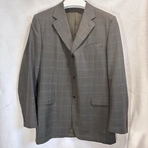 CANALI Proposta Windowpane 100% Wool Blazer Sport Coat Jacket EU 52L/US 42 L - Picture 1 of 17
