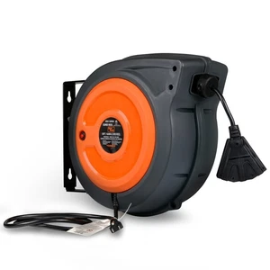 Extension Cord Reel Retractable 16AWG x 50' Feet Long Industrial Polypropylen... - Picture 1 of 7