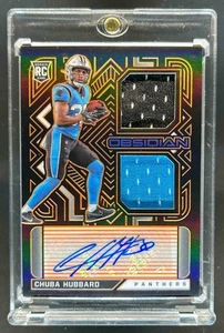 2021 Obsidian Chuba Hubbard Rookie Jersey Ink Electric Etch Orange Auto #87/99 - Picture 1 of 2