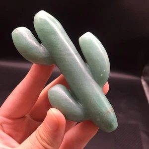Natural Green Aventurine Quartz Carved Cryst Cactus Healing Decoration Reiki - Bild 1 von 6