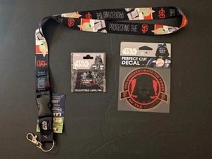 San Francisco Giants Star Wars Darth Vader - Empire Pin / Decal / Lanyard Set - Picture 1 of 5