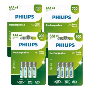 16 Pilas Recargables Philips Aaa Nimh Hr03 700 Mah 4Bl 1.2V Micro - Imagen 1 de 6