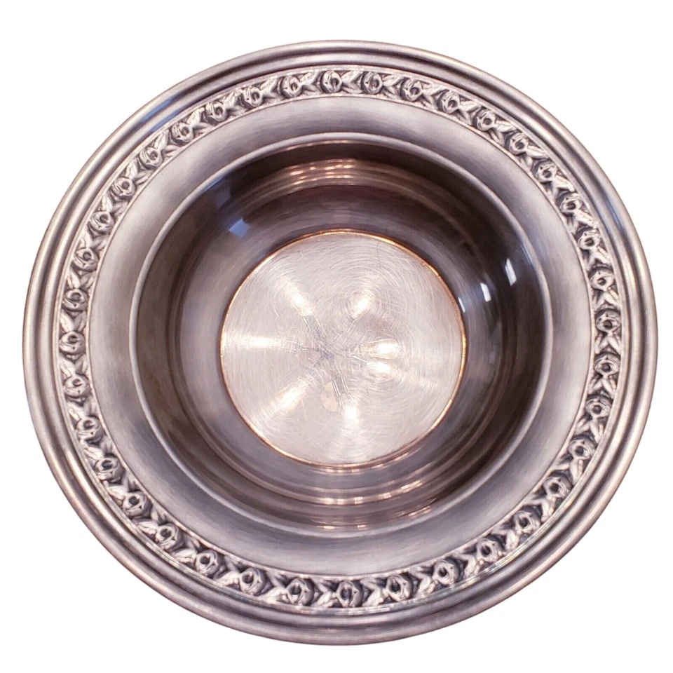 复古 Reed and Barton 经典玫瑰 10 英寸镀银餐碗 #1204 — 第 1/4 张图片