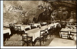 RÜDESHEIM ~1940 AK Weinschenke Felsenkeller Gaststätte - Picture 1 of 1