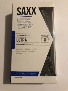Saxx Ultra Everyday Boxer Brief Underwear Size Small Green Ballpark Pouch - Picture 1 of 3