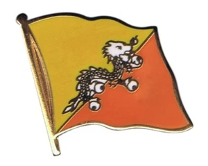 Bhutan Flaggen Pin Fahnen Pins Fahnenpin Flaggenpin Anstecker - Picture 1 of 1