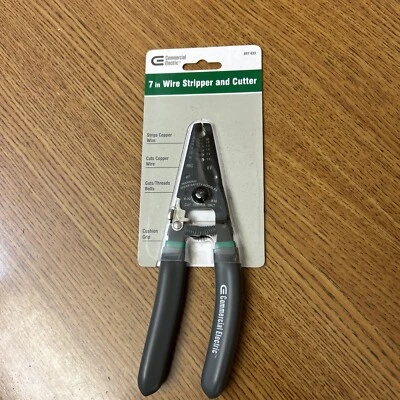 Commercial Electric  - 7 Inch Wire Cutting Stripping Pliers - #897 033 Strip - Image 1 of 4