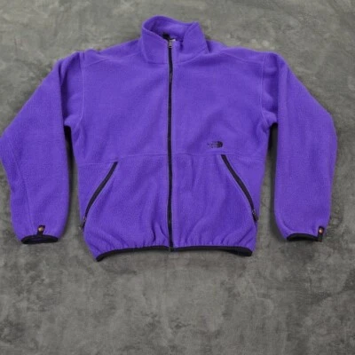 Chaqueta vintage North Face para mujer mediana púrpura polar polar hecha en EE. UU. Suéter Foto 1 de 4
