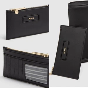 New πππ Mimco Prickly Pear Petite Wallet Black 5 Card Slots + Dust Bag - Picture 1 of 17