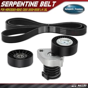 3x Serpentine Belt Drive Component Kit for Mercedes-Benz C230 2003-2005 L4 1.8L - Bild 1 von 9