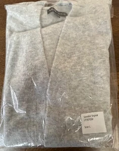 Love Ellie Women's Light Gray Cardigan with Pockets--Large, New in Bag - Picture 1 of 6