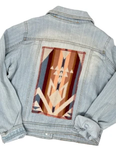 New - Youth L - Denim Jacket with Pendleton® Wool - Kids Jean Jacket - Picture 1 of 2