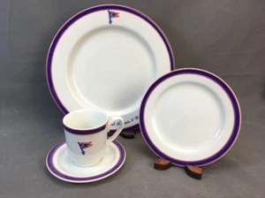 4 Pc. Place Setting TREASURE ISLAND YACHT CLUB Homer Lauglin China "Pristine" - Picture 1 of 7