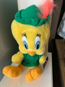 Looney Tunes Tweety Plush Bird Robin Hood 1997 Warner Bros  12” Toy - Picture 1 of 12