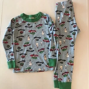 Hanna Andersson Boys Christmas Pajamas Snowmen Cars Trees Gifts Size 100 4 - Picture 1 of 9