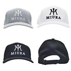 New Miura Golf FLEXFIT 110P Hat Authentic Miura Logo Adjustable Black White Gray