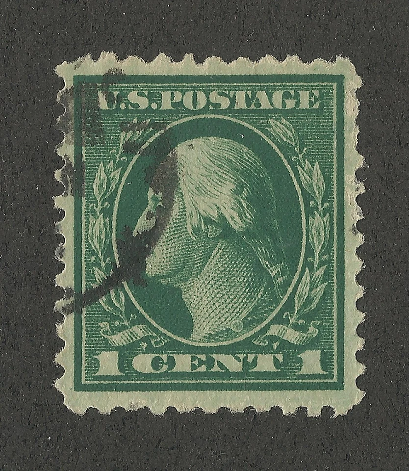 US 498 @ (1917) 1c Used, VF/XF Washington  - Image 1 of 1