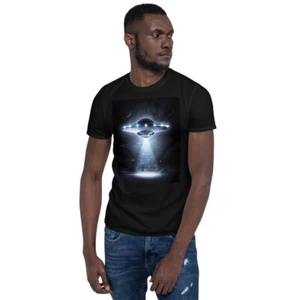 UFOs - Aliens On Black Short-Sleeve Unisex T-Shirt - Ancient Visitors? - Bild 1 von 13