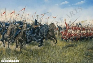 Zulu War Military art post Card Battle of Ulundi 17th Lancers 58th Regiment. - Picture 1 of 1