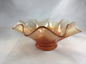 Fenton Vintage Art Glass Pearlescent Pink Clear Ruffle 6" Bowl Candy Dish - Bild 1 von 10