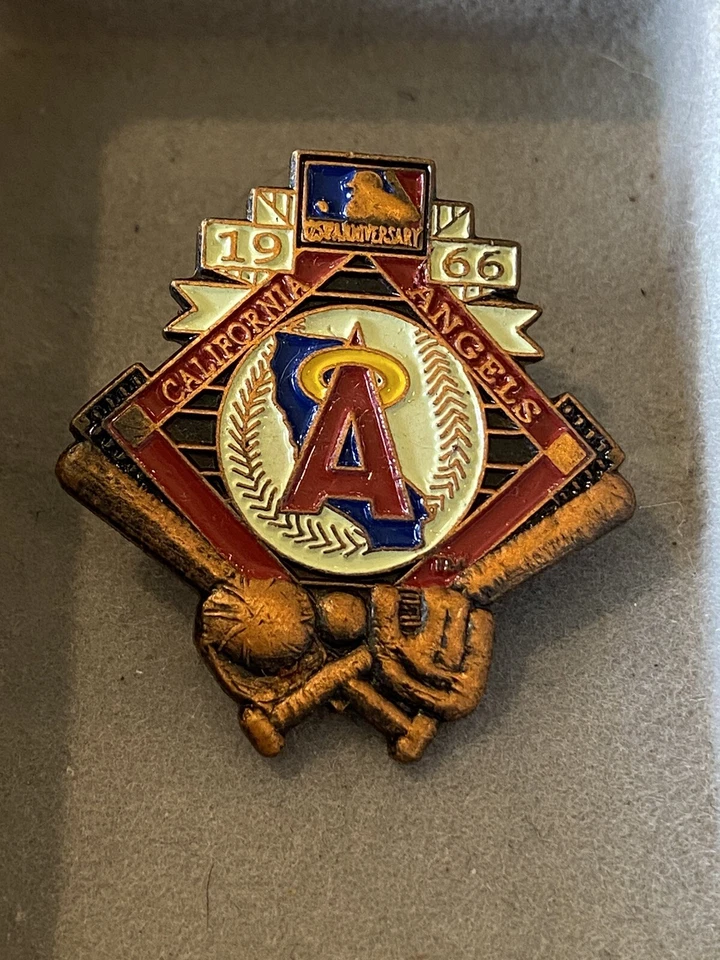 California Angels Pin MLB Baseball 125th Anniversary Rare Vintage w/ Card - Image 1 of 4