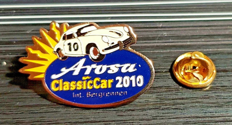Porsche Pin 356 Arosa Classic Car 2010 Internationales Bergrennen - Maße 35x25mm
