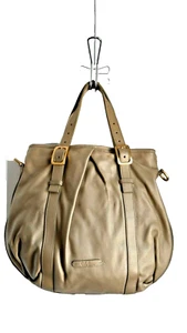 Cartera Cartera Cole Haan Cuero Genuino Acabado Brillante Herrajes Dorados - Imagen 1 de 9