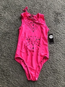 Boohoo neon pink laser cur swimsuit size 8 BNWT - Picture 1 of 4