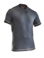 T-Shirt Dry-tech™ Merinowolle Herren dunkelgrau schwarz Größe M JOBMAN
